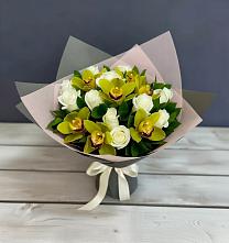 Букет цветов из:  Орхидеи и Розы в Акташ