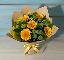 Букет цветов из:  Герберы и Хризантемы #REPLACE_PRED# Акташ