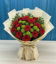 Букет цветов из:  Розы и Хризантемы в Акташ