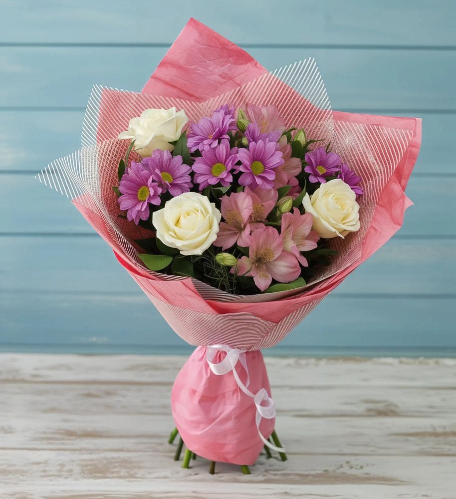 Букет комплимент в Акташ Букет цветов из: Герберы в Акташ