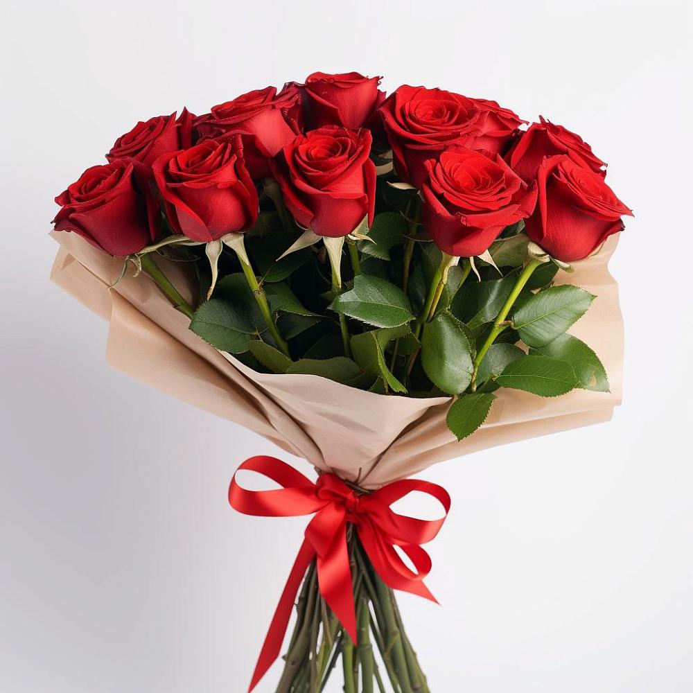 Букет 11 Красных роз Эдлесс Лав в Акташ