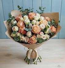Букет цветов из:  Альстромерии и Розы в Акташ